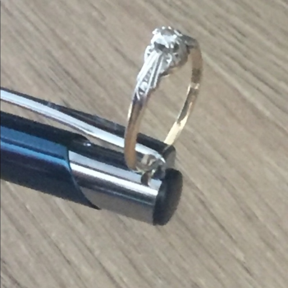 14k gold and platinum ring